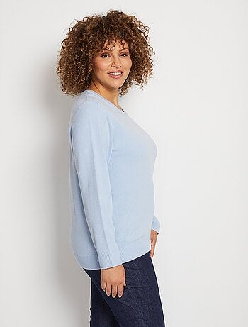 Pull doux col rond manches longues - Afibel