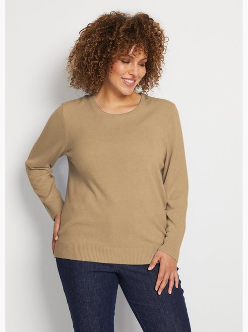 Pull doux col rond manches longues - Afibel - Kiabi