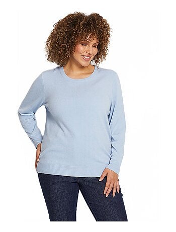 Pull doux col rond manches longues