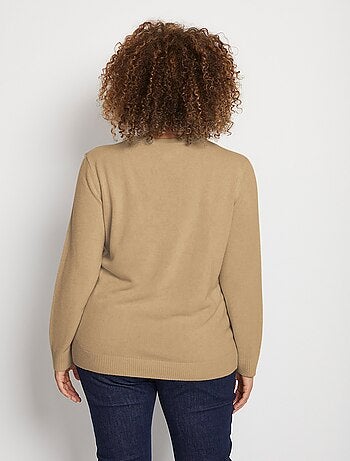 Pull doux col rond manches longues