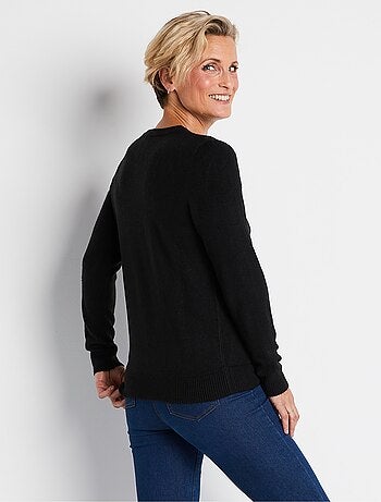 Pull doux col rond manches longues
