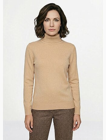 Pull doux col roulé manches longues - Afibel