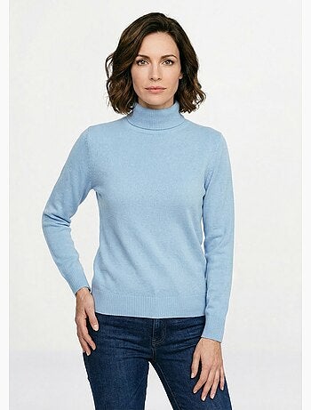 Pull doux col roulé manches longues - Afibel