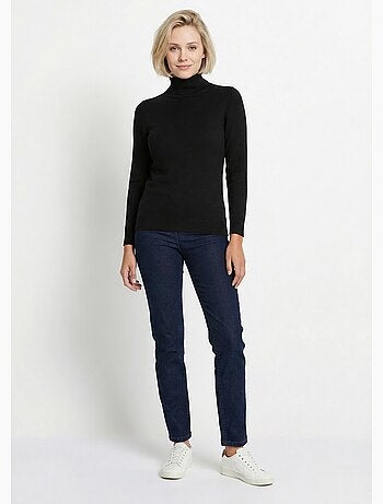 Pull doux col roulé manches longues - Afibel