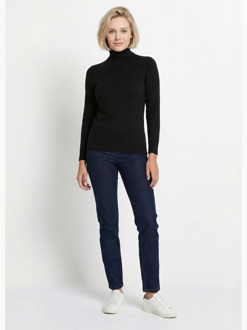 Pull doux col roulé manches longues - Afibel - Kiabi