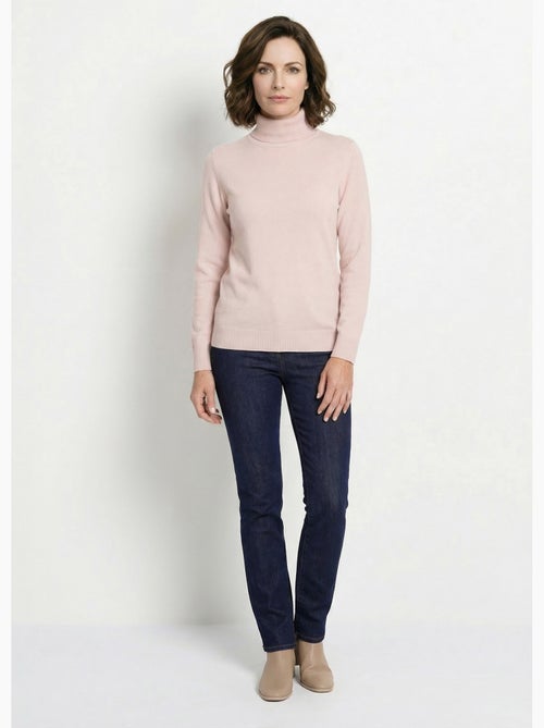 Pull doux col roulé manches longues - Afibel - Kiabi