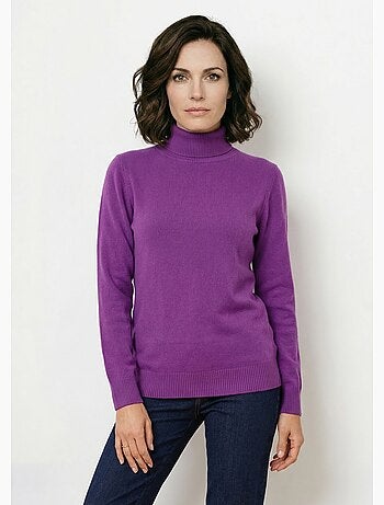 Pull doux col roulé manches longues - Afibel