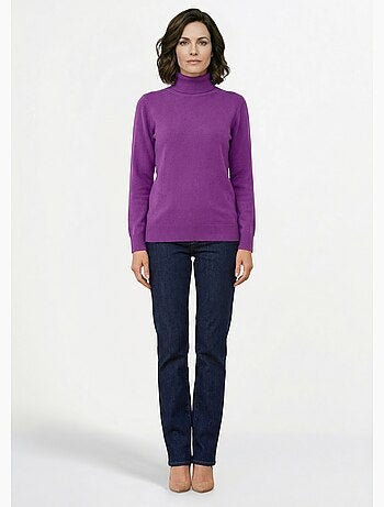 Pull doux col roulé manches longues - Afibel