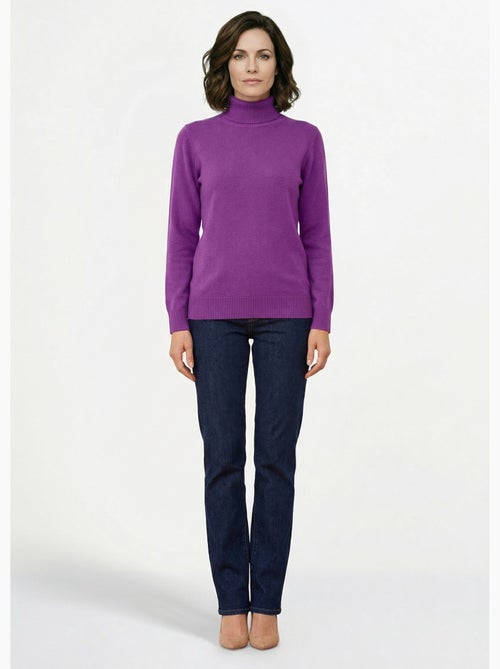 Pull doux col roulé manches longues - Afibel - Kiabi