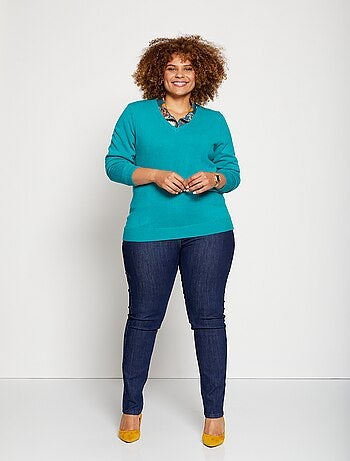 Pull doux col V manches longues - Afibel