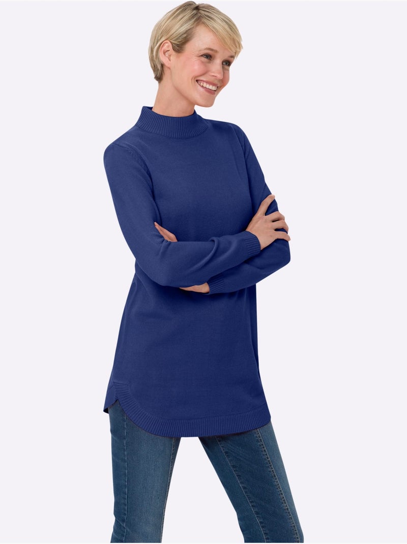 Pull Doux Comme Du Cachemire - Taille Standard - Moda Vilona Bleu roi - Kiabi