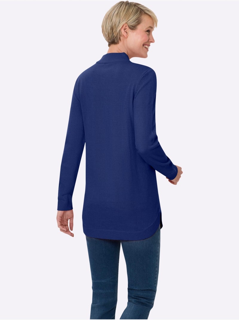 Pull Doux Comme Du Cachemire - Taille Standard - Moda Vilona Bleu roi - Kiabi