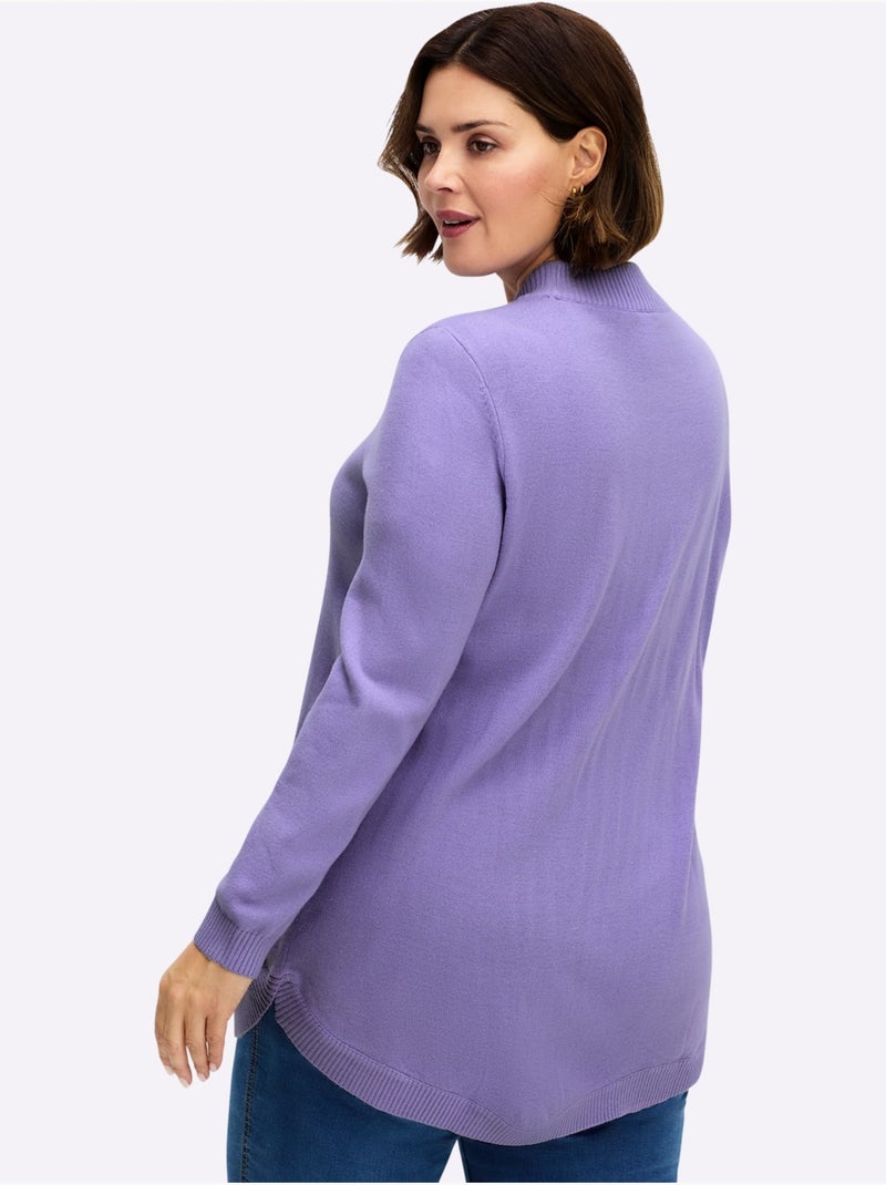Pull Doux Comme Du Cachemire - Taille Standard - Moda Vilona Lavande - Kiabi
