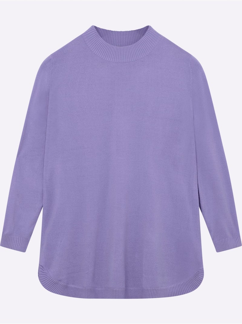 Pull Doux Comme Du Cachemire - Taille Standard - Moda Vilona Lavande - Kiabi