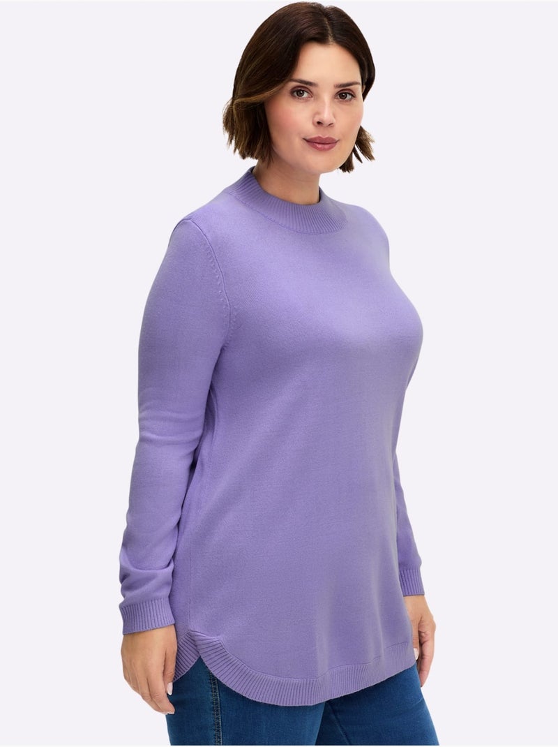 Pull Doux Comme Du Cachemire - Taille Standard - Moda Vilona Lavande - Kiabi