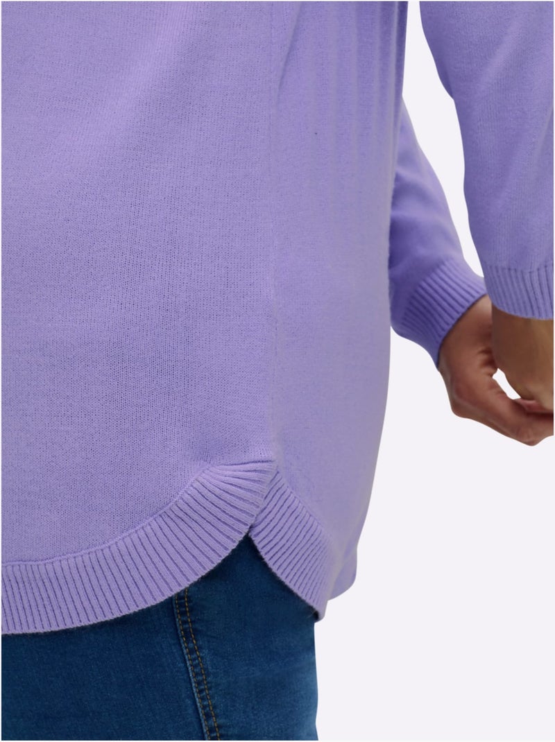 Pull Doux Comme Du Cachemire - Taille Standard - Moda Vilona Lavande - Kiabi