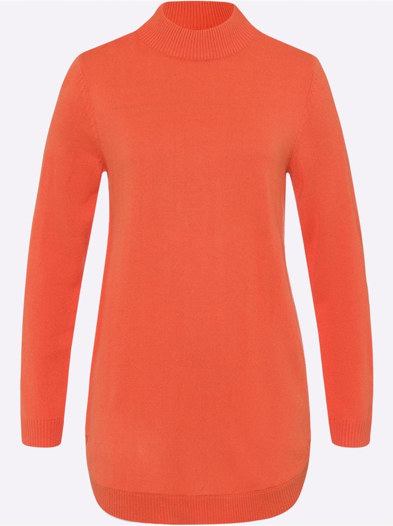 Pull Doux Comme Du Cachemire - Taille Standard - Moda Vilona Orange - Kiabi