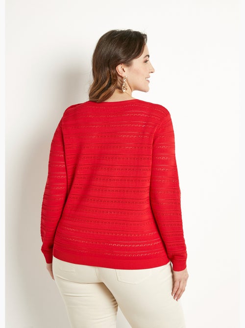 Pull doux court col rond uni manches longues - Afibel - Kiabi