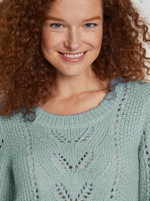 Pull doux en maille fantaisie - Afibel - Kiabi