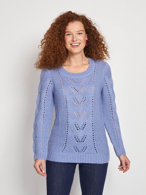 Pull doux en maille fantaisie - Afibel - Kiabi