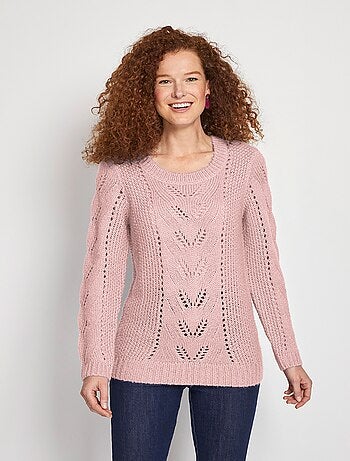 Pull doux en maille fantaisie - Afibel