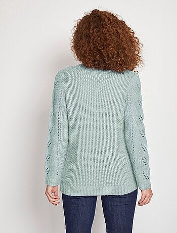 Pull doux en maille fantaisie