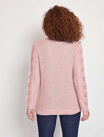 Pull doux en maille fantaisie
