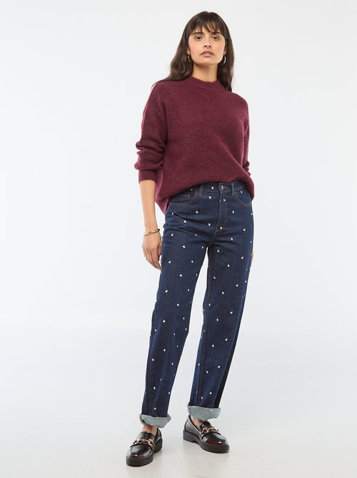 Pull doux en mohair et laine - Kiabi