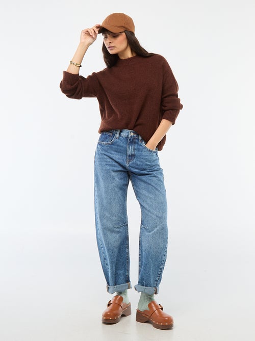 Pull doux en mohair et laine - Kiabi