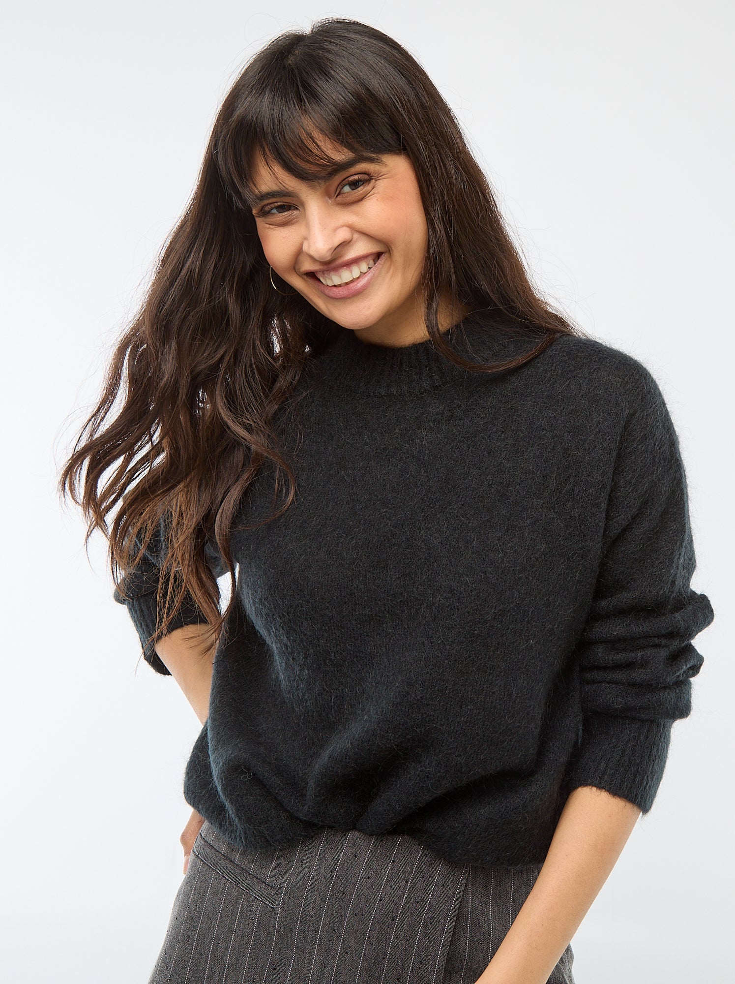 Pull doux en mohair et laine