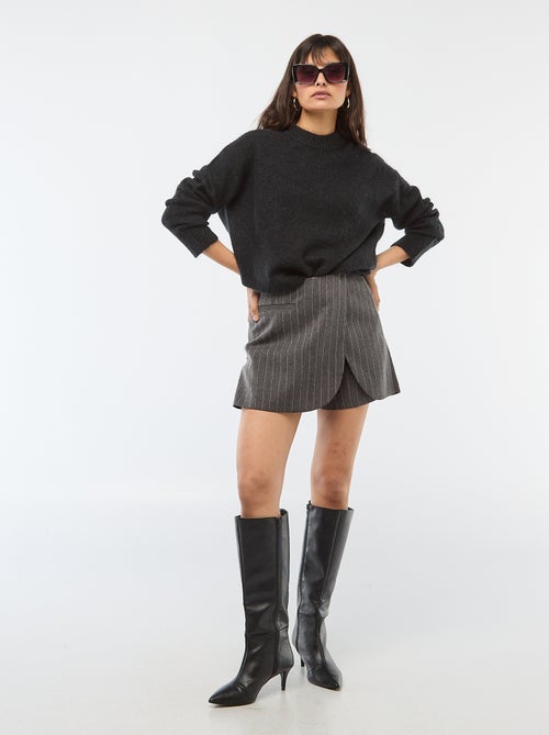 Pull doux en mohair et laine - Kiabi