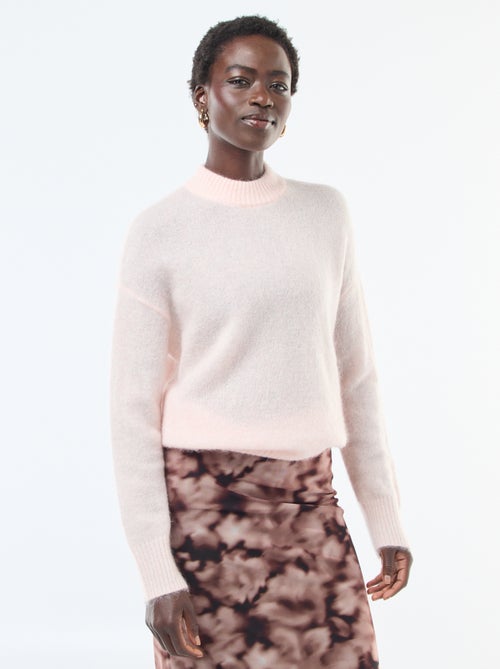 Pull doux en mohair et laine - Kiabi