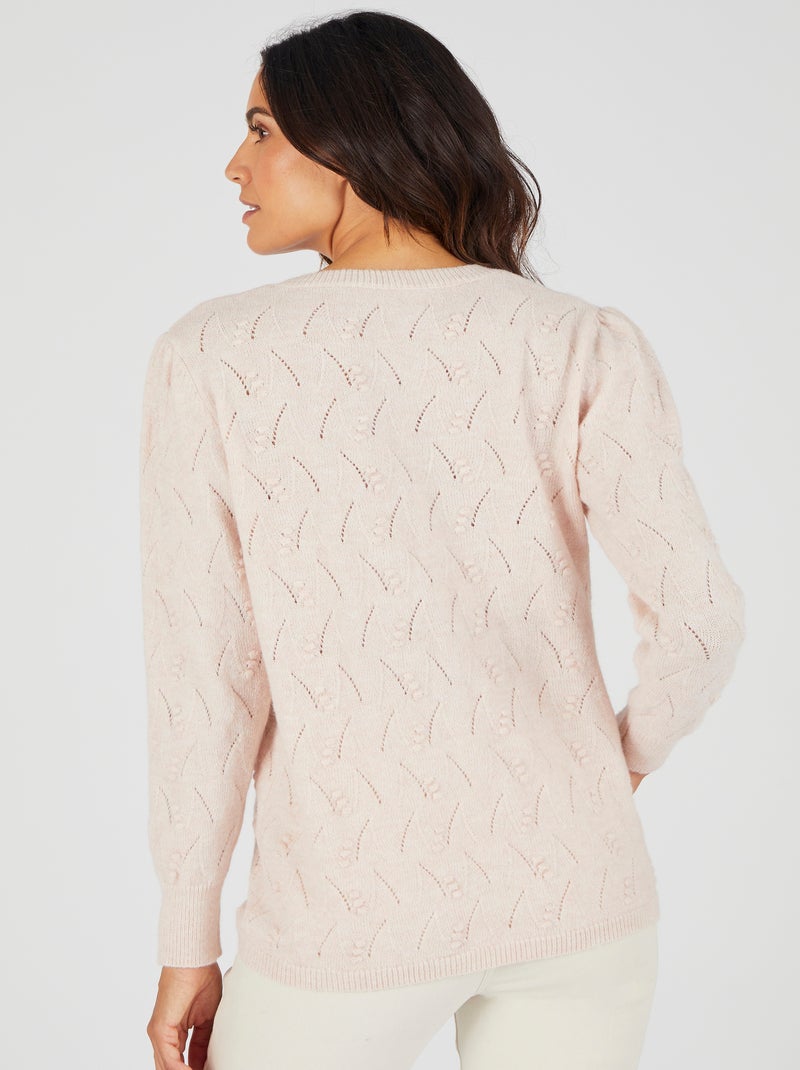 Pull doux jeu de maille Thermolactyl - Damart Rose - Kiabi