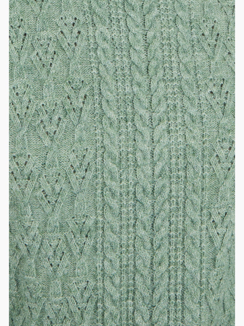 Pull doux jeu de maille Thermolactyl - Damart Vert - Kiabi