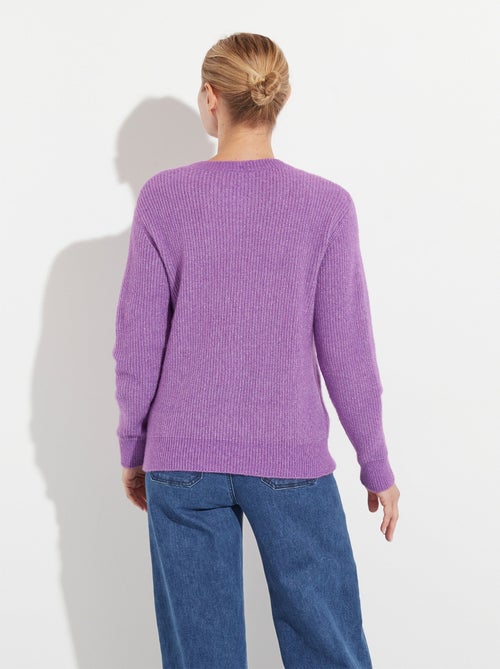 Pull doux maille ajourée avec laine - Afibel - Kiabi Pull doux maille ajourée avec laine - Afibel - Kiabi