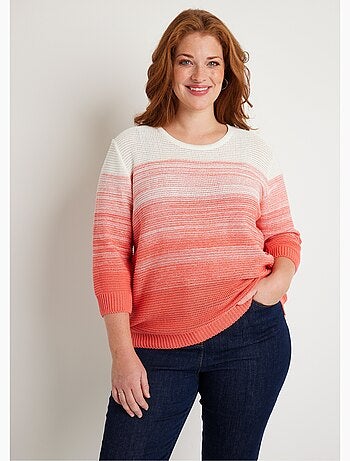 Pull doux manches 3/4 coton