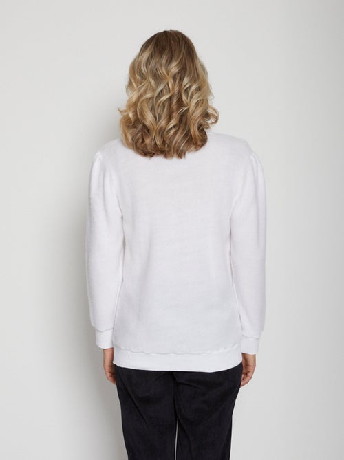 Pull doux scintillant col rond - Kiabi