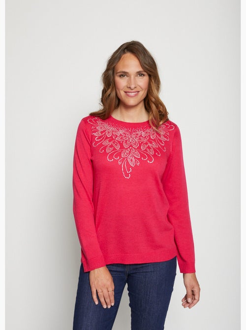 Pull doux strass col montant - Afibel - Kiabi