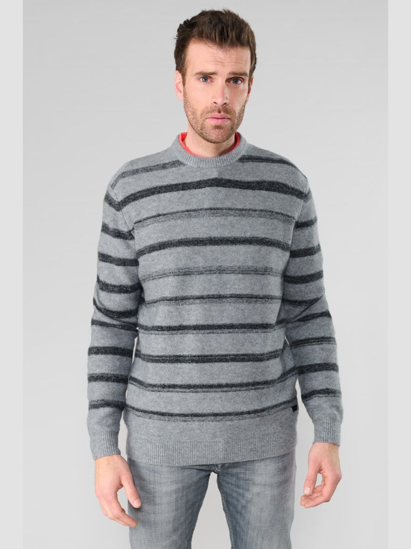 Pull DUNITE 'Le Temps Des Cerises' Gris - Kiabi