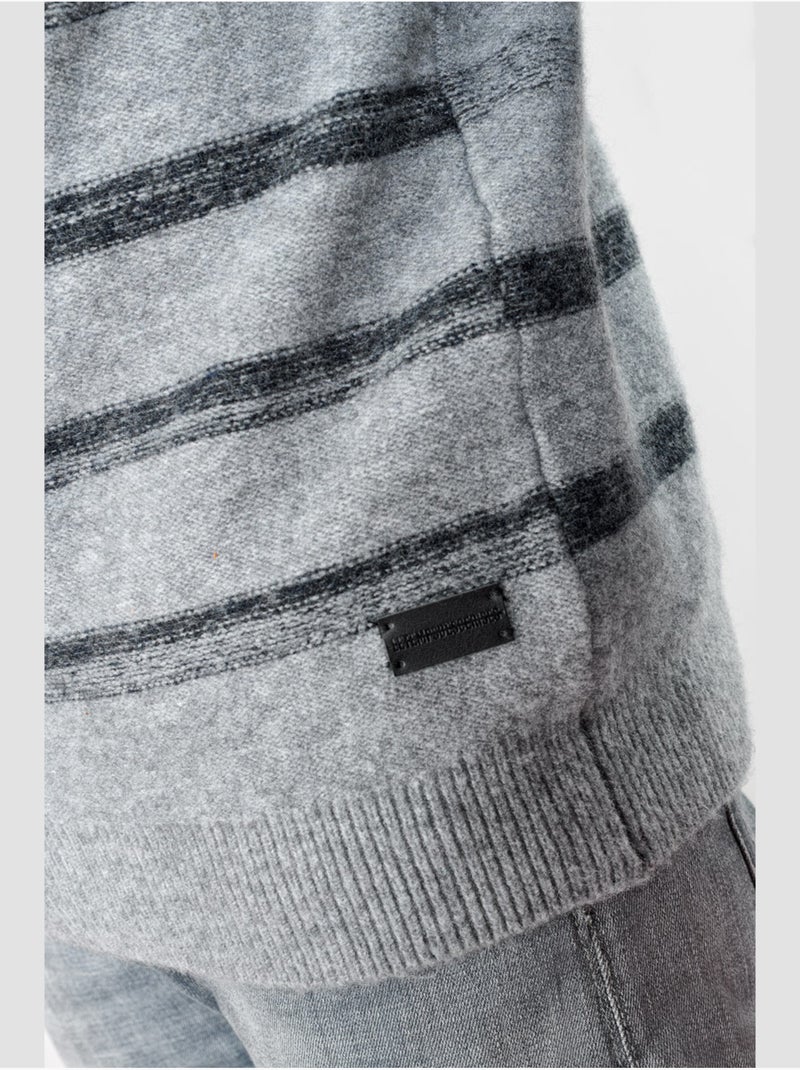 Pull dunite 'le temps des cerises' Gris - Kiabi