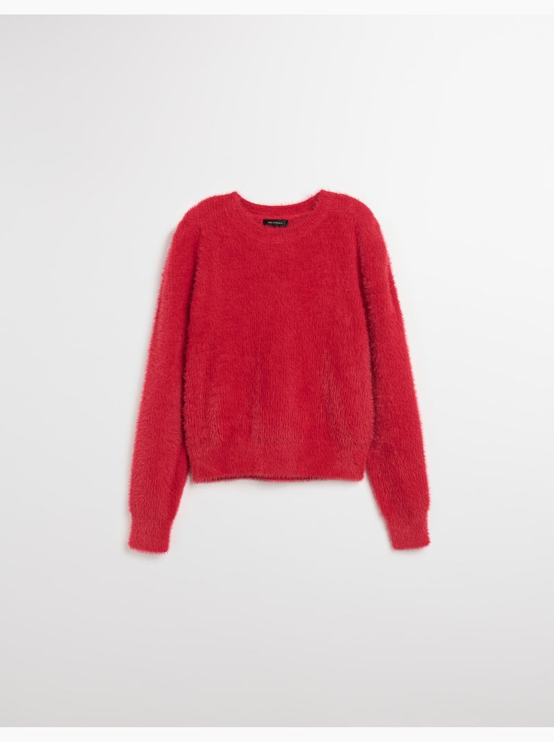 Pull effet fourrure, MO Fashion Rouge - Kiabi