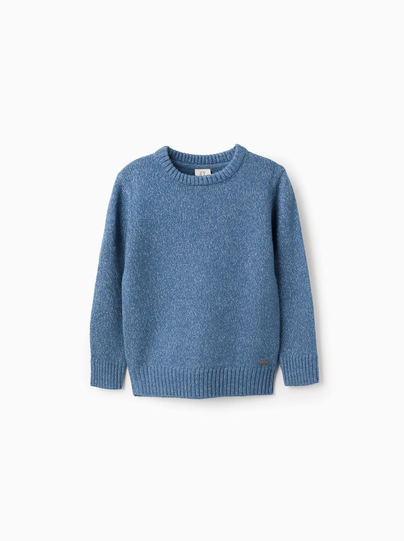 Pull Effet Mélangé Bleu - Kiabi