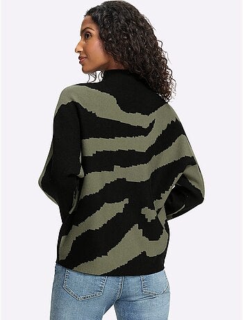 Pull élégant motif jacquard - taille standard - helline