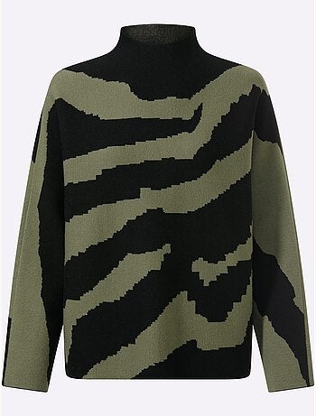 Pull élégant motif jacquard - taille standard - helline
