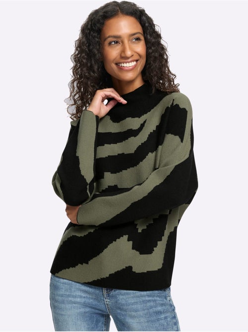 Pull élégant motif jacquard - taille standard - helline - Kiabi Pull élégant motif jacquard - taille standard - helline - Kiabi