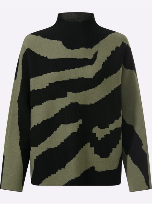 Pull élégant motif jacquard - taille standard - helline - Kiabi Pull élégant motif jacquard - taille standard - helline - Kiabi