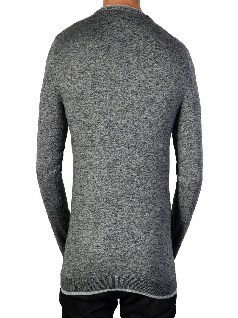 Pull Eleven Paris Buvi Melange Dark Grey Gris - Kiabi