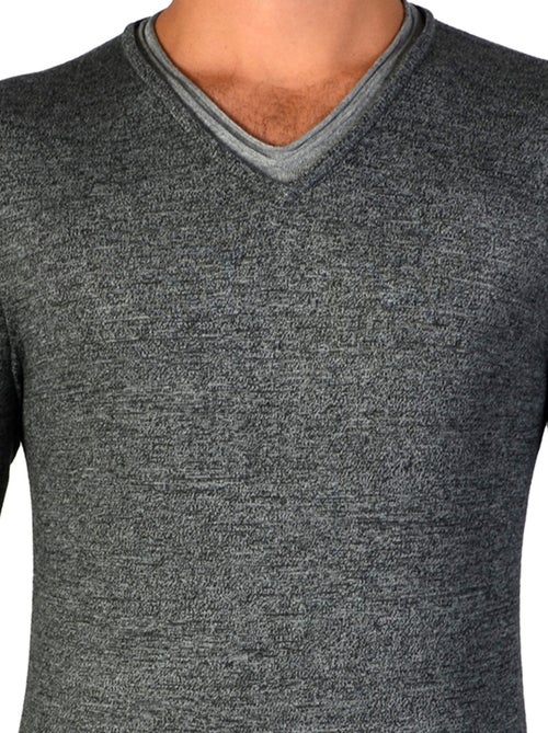 Pull Eleven Paris Buvi Melange Dark Grey - Kiabi