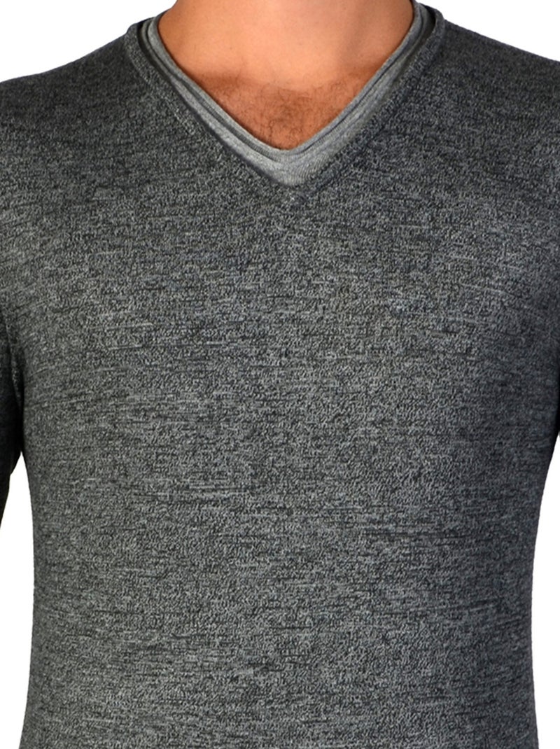 Pull Eleven Paris Buvi Melange Dark Grey Gris - Kiabi