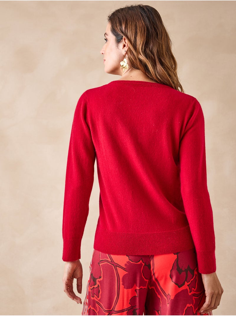 Pull en cachemire - DAXON Rouge - Kiabi